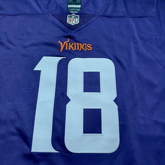 NFL Minnesota Vikings #18 Purple Jersey - Picture 3 of 7